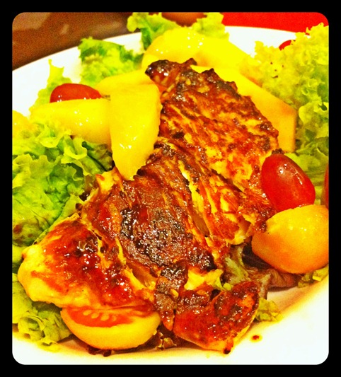 grilled chicken fruity salad